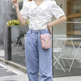 Small Square PU Shoulder Bag Chain Lock