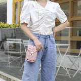 Small Square PU Shoulder Bag Chain Lock