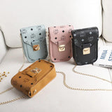 Small Square PU Shoulder Bag Chain Lock