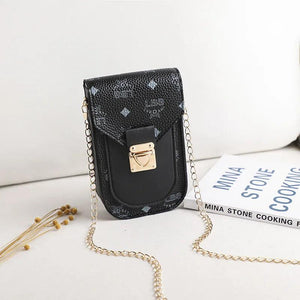 Small Square PU Shoulder Bag Chain Lock
