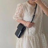 Flap Crossbody Bags Mini PU Leather Shoulder Purses Handbags Girls Ladies Solid