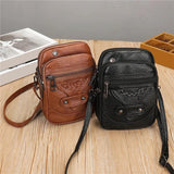 Women Casual Vintage Crossbody Bag Multi-layer Shoulder Bag