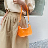 Vintage Ladies Jelly Clear Underarm Bag Casual Women Handbag