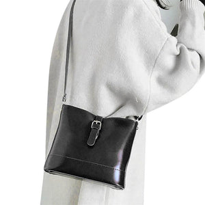 Vintage PU Leather Bucket Crossbody Bags for Women