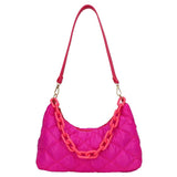 Quilted Women Shoulder Bags Cotton Padded Chain Shoulder Handbag