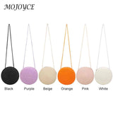 Vintage Women Beach Woven Round Crossbody Bags