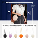 Vintage Women Beach Woven Round Crossbody Bags