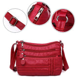 Women's Soft Leather Shoulder Bag Classic Crossbody Handbag