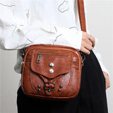 Cross Body Shoulder Bag Women Handbags Pu Leather Purses Vintage Crossbodys Mess