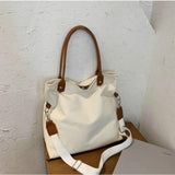Canvas Tote Bag Oversized Shopper Multiple Pockets