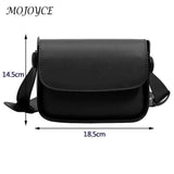 Leather Shoulder Crossbody Bag Small Square Messenger Handbag