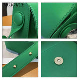 Leather Shoulder Crossbody Bag Small Square Messenger Handbag