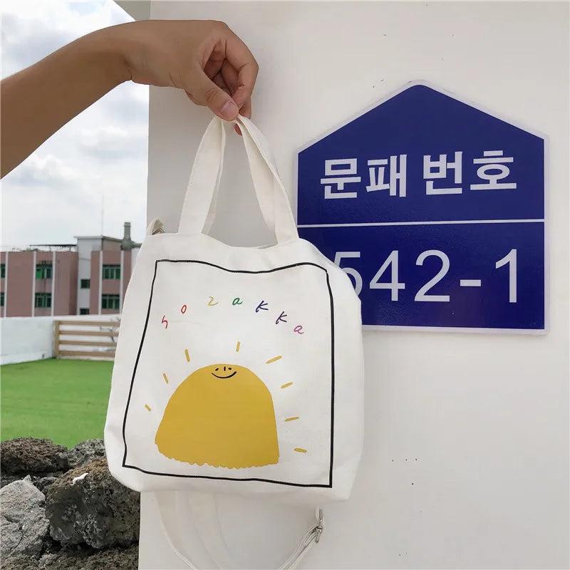 Canvas Shoulder Diagonal Bag Small Square Bag for Mobile Phone