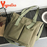 Casual Waterproof Oxford Shoulder Bag Girls Waterproof Bucket Bag