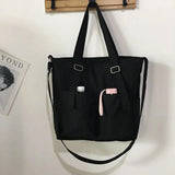 Casual Waterproof Oxford Shoulder Bag Girls Waterproof Bucket Bag