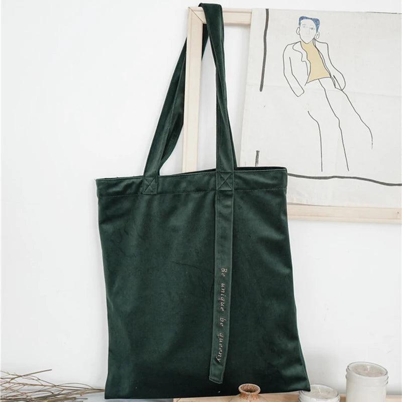Vintage Style Velvet Shoulder Bag Ribbon Handbag
