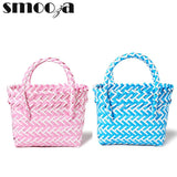 PVC Women Bucket Bag Canday Small Woven Handbag