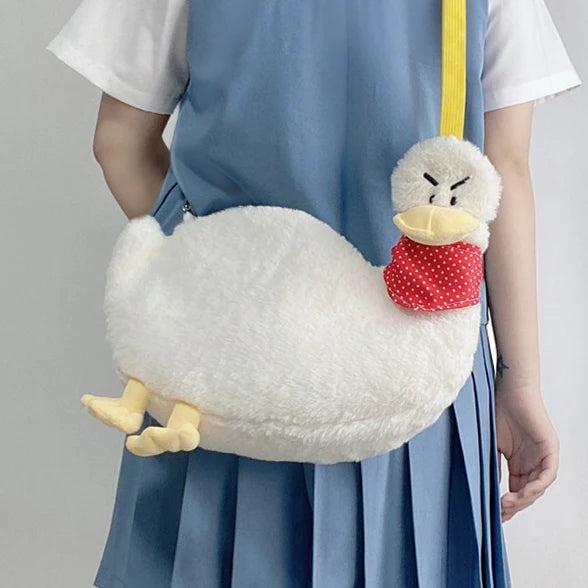 3D Duck Handbag Plush Purses Funny Shoulder Bag Ladies Crossbody Bag