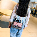 Kids Mini Purse Bow Crossbody Bags for Girls Pearl Tote Hand Bags