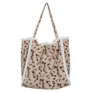 Lamb Wool Women's Soft Bag Retro College Style Shoulder Bag
