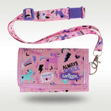 Smiggle Kids Wallet Crossbody Bag Pink Unicorn Triple Card Holder