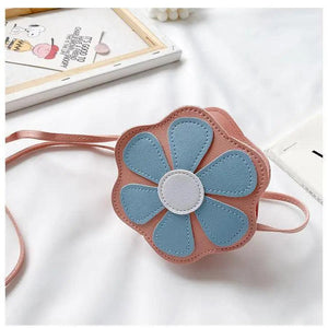 Baby Girls Flower Coin Purse Crossbody Bag PU Leather Kids Shoulder Bag