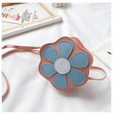 Baby Girls Flower Coin Purse Crossbody Bag PU Leather Kids Shoulder Bag