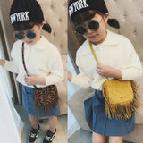 Kids Tassel Mini Messenger Bag Girls Handbags Coin Purse