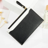 Zipper Wallet PU Leather Contrast Certificate Small Fresh Wallet