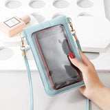 Transparent Touch Screen Mobile Phone Bag for Women