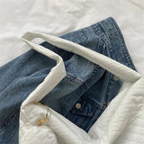 Rhombic Shoulder Handbag Large Capacity with Small Purse for Ladies Girls