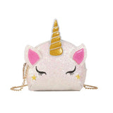 Sequin Unicorn Coin Purse Girls Shoulder Bag Out Travel Bag