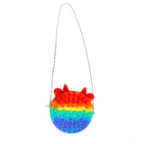 Children's Rainbow Coin Purse Hand Pressure Bubble Silicone Bag Toy