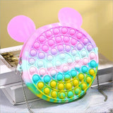 Children's Rainbow Coin Purse Hand Pressure Bubble Silicone Bag Toy