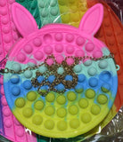 Children's Rainbow Coin Purse Hand Pressure Bubble Silicone Bag Toy