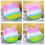 Children's Rainbow Coin Purse Hand Pressure Bubble Silicone Bag Toy