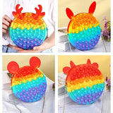 Children's Rainbow Coin Purse Hand Pressure Bubble Silicone Bag Toy