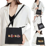 Cartoon Puppy Pattern Shoulder Bag for Women
