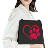 Animal Footprint Pattern Shoulder Bag - Square Design