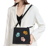 Animal Footprint Pattern Shoulder Bag - Square Design