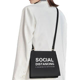 Text Pattern Printing Commuter Shoulder Bag