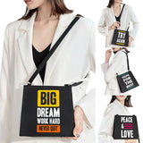 High-end Shoulder Bag Woman Commuter Bag Diagonal Bag Personality Phrase Pattern