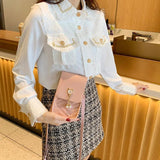 Mini Cross-body Phone Shoulder Bag Pearl Tassel Cover-style