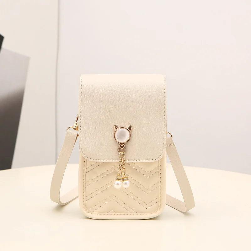 Mini Cross-body Phone Shoulder Bag Pearl Tassel Cover-style