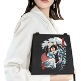 Japanese Wave Pattern Diagonal Shoulder Bag for Women