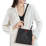 Street Retro Light Woman Bag Shoulder Bag Lady Messenger Bag Love Pattern