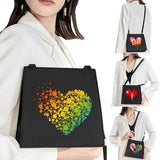 Street Retro Light Woman Bag Shoulder Bag Lady Messenger Bag Love Pattern