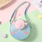 3D Cartoon Unicorn Crossbody Messenger Bags Travel Shoulder Bag For Girls