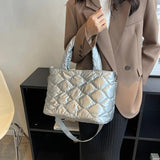 Winter Nylon Shoulder Bag Casual Large Zipper Crossbody Tote