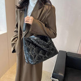 Winter Nylon Shoulder Bag Casual Large Zipper Crossbody Tote